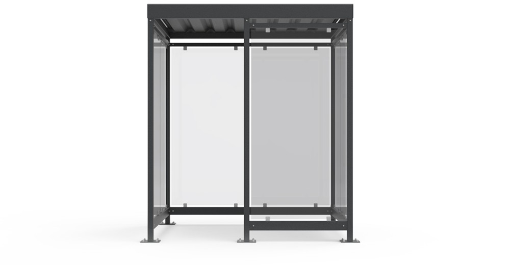Smoking shelter Inurbia Eco-Line R5 right view